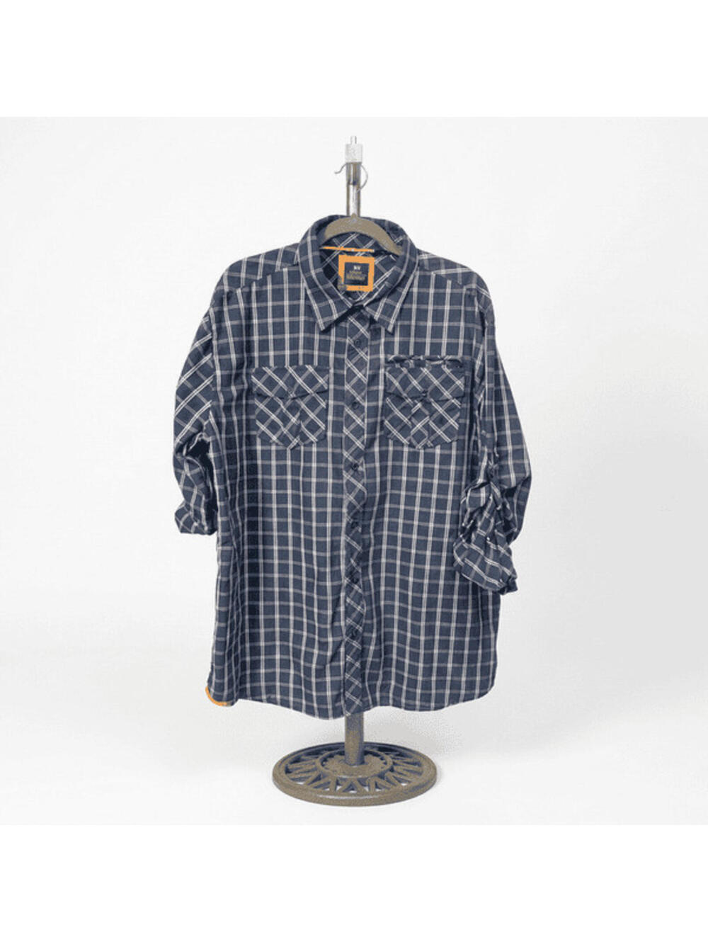 PJ Mark Men’s 2XL Blue Plaid Button Down Shirt Long Sleeve Workwear Casual